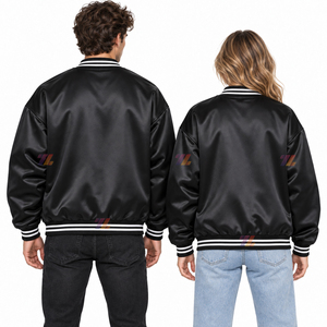 Vestes universitaires en satin pour hommes et femmes, style baseball, broderie personnalisée, pour équipes sportives, streetwear, nouvelle mode, vente en gros - Product Image 6