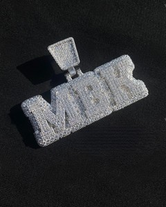 High Quality Iced Brilliant Cut Moissanite Diamond Pendant Silver Plated <b>Custom</b> <b>Name</b> Handmade Indian Hip Hop Party Jewelry - Product Image 1