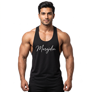 Custom Logo Mens Gym Tank Tops Bodybuilding Fitness <b>Vest</b> <b>Stringer</b> Sleeveless Workout Shirt Breathable Cotton Mens Sport Tank Top - Product Image 1