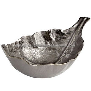 Cuenco de Metal hecho a mano de lujo al por mayor, cuenco y vajilla decorativos de aluminio plateado personalizados, Frutero de lujo para el hogar y la cocina - Product Image 1