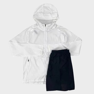 Ensemble de survêtement unisexe d'hiver à capuche coupe-vent deux pièces en polyester et nylon, couleurs contrastées, respirant et léger - Product Image 5