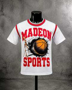 Collection de T-shirts de Basketball Madeon Sports, Design graphique audacieux avec imprimé de basket dynamique pour hommes, Mode streetwear urbaine - Product Image 2