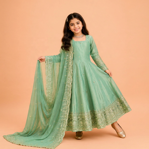 ชุดเดรส Anarkali ดีไซน์ใหม่ล่าสุด คุณภาพพรีเมียม น้ำหนักเบา สำหรับเด็กผู้หญิง มีจำหน่ายจาก Samp Corporation - Product Image 1