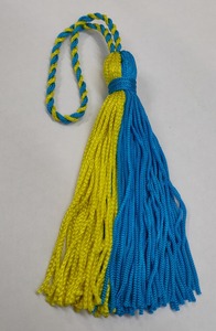 Bohemian Fabric Clutch With Blue And Yellow Tassel Decorative Pouch For Bathroom Home Decor Indoor Use - Product Image 4