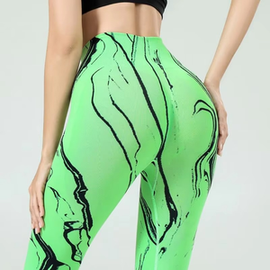 Leggings de Yoga a Rayas para Mujer de Alta Calidad, Sin Costuras, Tie Dye, Cintura Alta, Efecto Levanta Glúteos, Secado Rápido, Pantalones Deportivos Suaves - Product Image 3