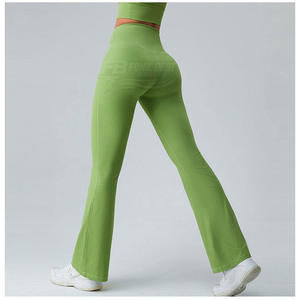 Nuevos Leggings de Yoga a Cuadros con Cintura Alta y Diseño Acanalado, Transpirables, para Mujer, Sexy, para Fitness y Deporte, con Diseño y Logotipo Personalizados, OEM - Product Image 4