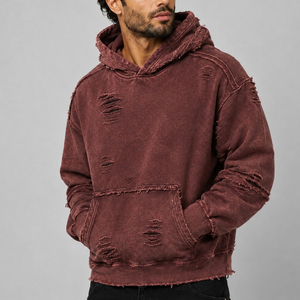 Sudadera con Capucha para Hombre, Suave y Cómoda, a la Moda, para Uso Diario, Estilo Desgastado, Premium, Informal, de Invierno - Product Image 4