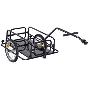 Remolque de Carga para Bicicleta de 16 Pulgadas, Color Negro, con Enganche Plegable, Capacidad de 80 Libras, Material de Acero, Carga Útil Máxima de 100 kg - Product Image 1