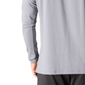 เสื้อยืดแขนยาวสีเทาอ่อนสำหรับผู้ชาย คอตตอนพรีเมียม คอกลม สำหรับออกกำลังกาย ลำลอง ฝึกซ้อม ไลฟ์สไตล์ ใส่ได้ทุกวัน - Product Image 5
