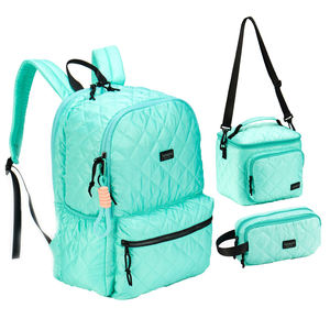 Ensemble de 3 sacs à dos scolaires pour enfants avec sac à lunch et trousse à crayons, tissu en coton imperméable, grande capacité, sac de voyage pour étudiants - Product Image 5