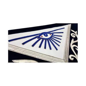 Tablier de Maître Ancien de Loge Bleue en Soie Brodé sur Mesure selon la Demande de l'Acheteur - Product Image 5