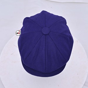 <b>Purple</b> Fisherman Wool Cap With Button Decoration Unisex Fitted Solid Color Casual Style for Adults with Custom Logo Design - Product Image 5