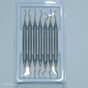 Curetas Dentales Manuales Reutilizables de Acero Inoxidable, Instrumento Quirúrgico con Empuñadura Ergonómica para Cuidado Bucal y Tratamiento de Encías - Product Image 3