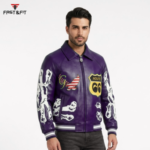 Chaquetas de Béisbol Universitarias de Alta Calidad Más Vendidas en 2026, Chaqueta de Béisbol Personalizada para Hombre, Lona 100% Algodón, Resistente al Viento - Product Image 3