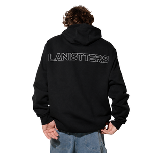 Sweat à capuche personnalisé pour homme avec poche kangourou, sans cordon de serrage, en molleton, impression logo avant et arrière, coupe ample, style décontracté, fournisseur - Product Image 2