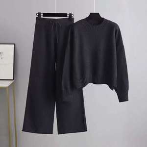Conjunto Deportivo Informal de 2 Piezas para Mujer, en Algodón Sólido, con Sudadera y Pantalones Deportivos, Corte Holgado, Ecológico - Product Image 3