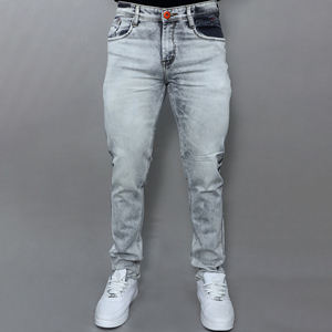 Jeans en denim stretch gris clair taille mi-haute pour hommes Gex – Vente en gros - Product Image 1