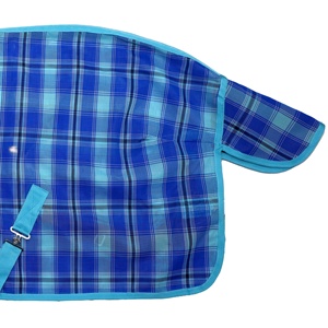 ผ้าคลุมม้าตาข่ายพีวีซีสีน้ำเงินคุณภาพสูง สำหรับฤดูร้อน ทนทาน สวมใส่สบาย เหมาะสำหรับการฝึกขี่ม้าในฤดูใบไม้ผลิ/ฤดูใบไม้ร่วง บุด้วยผ้าทาฟต้า 410D ยี่ห้อ RIDIT - Product Image 4