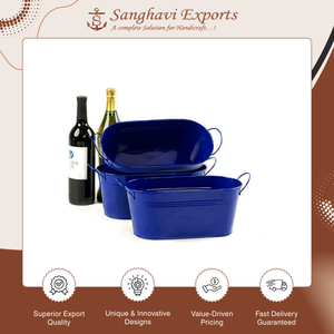 Macetas Decorativas de Metal para Jardín, Precio Atractivo, Venta al Por Mayor |   Bañeras Galvanizadas Redondas y Ovaladas para Botellas de Vino en Venta - Product Image 4