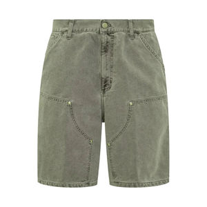Pantalones cortos de mezclilla holgados para hombre con doble rodilla, estilo carpintero, para verano, ropa de calle, pantalones de trabajo con patrón sólido y rasgados a la moda - Product Image 4