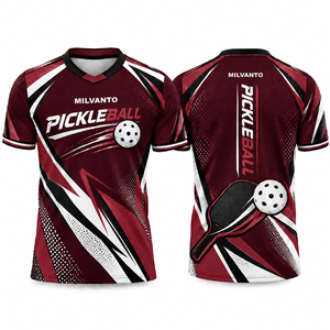 Burgundy Custom <b>Pickleball</b> Jersey <b>for</b> Men Women Premium Pickle <b>Ball</b> Shirt, Paddle Sports Jersey, Racquet Sportswear Uniform - Product Image 1