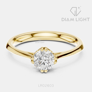 Bague de fiançailles solitaire en or blanc 14 carats avec diamant de laboratoire certifié IGI, taille ronde 0,50 carat, bijoux fins - Product Image 5