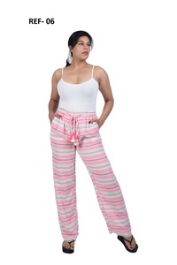 Pantalones de Ocio para Mujer Teñidos con Hilo de Algodón, Fabricante de Pantalones - Product Image 3