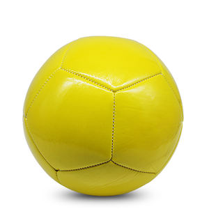 Ballons de football en cuir de haute qualité avec impression de logo personnalisée 2022, couleur jaune - Product Image 1