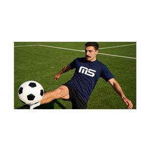 Men's Customized Color Polyester/Cotton Knitted Eco-Friendly Breathable T-Shirt Custom Print Short Sleeve O-Neck OEM Available - Product Image 4
