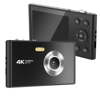 Caméra Vlog Compacte Ultra-Légère ZIHOTEK 4K 64MP Zoom Numérique 16X Écran HD 2,8 Pouces Lumière d'Appoint LED Mode Régistre en Continu Portable