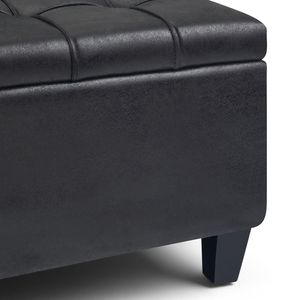 Tavolino da Caffè Harrison Nero Effetto Invecchiato con Contenitore - Categoria Prodotti: Pouf e Sgabelli - Product Image 6