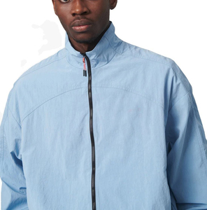 Ensemble de survêtement pour homme personnalisé, coupe-vent et pantalon, en nylon épais et polyester, à fermeture éclair, motif uni, pour l'hiver - Product Image 5