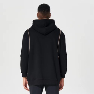 Sweat-shirt à capuche personnalisé avec logo, style streetwear, épaules tombantes, en molleton épais, coupe oversize pour homme - Product Image 3