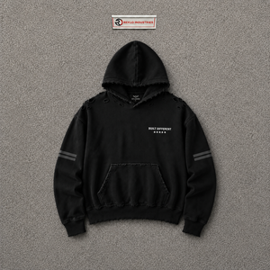Oferta Destacada: Sudadera con Capucha Negra Oversize para Hombre, Estilo Desgastado, Ropa Moderna y Exclusiva, Comodidad Superior - Product Image 5