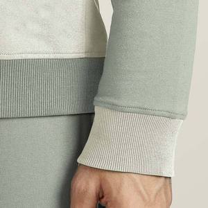 Survêtement en molleton de coton personnalisé pour homme, avec logo brodé sur le devant, tenue de jogging hiver respirante, anti-plis, poids lourd 220g, deux pièces - Product Image 6