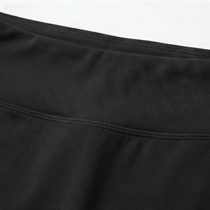 Jupe courte noire pour femme, coupe trapèze, taille élastique, respirante, style sportif, couleur unie, avec poches, pour toutes les saisons - Product Image 4