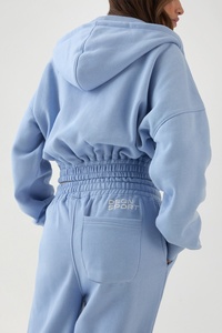 Custom <b>Womens</b> Zipper Tracksuit DTF OEM Personalized Casual Polyester Cotton Two Piece Set <b>Jacket</b> Pants Street Wear Clothing - Product Image 5