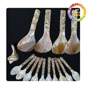 Elegante Cuchara de Nácar Natural Hecha a Mano para Café, para Comidas de Lujo y Decoración del Hogar - Product Image 2