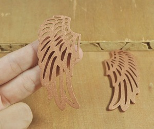 Wooden Angel <b>Wings</b> Cutout Decor <b>Earrings</b> Supply Natural Finish For DIY Projects - Product Image 6