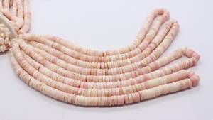 ลูกปัดโอปอลสีชมพูทรงล้อขนาด 7-8 มม. ลูกปัดโอปอลสีชมพูไล่เฉดทรงยางรถยนต์ ขนาด 16 นิ้ว ลูกปัดโอปอลสีชมพูธรรมชาติแบบเม็ดเดี่ยว - Product Image 5