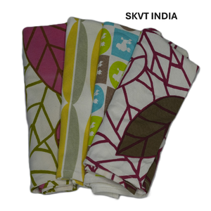 Essuie-tout de cuisine en tissu de sac à farine 100 % coton biologique, imprimé numériquement avec motif floral, réutilisable, recyclable et jetable - Product Image 2