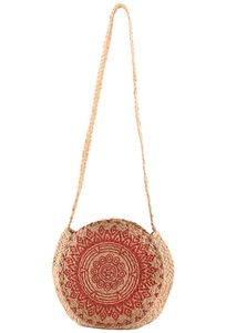 Bolso Bandolera Bohemio de Yute Tejido Ecológico con Decoración Cruzada, Bolso de Mano Tipo Tote para Mujer, para Todas las Temporadas - Product Image 5