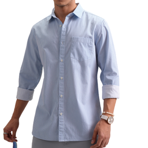 Camisa Casual para Hombre, Manga Larga, Elástica, Formal, Venta al Por Mayor OEM - Product Image 6