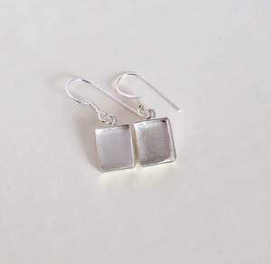 Newly Handmade Bezel Cup Square Shape Collet 2026 Hot Selling Solid 925 Sterling Silver 19 MM <b>Hook</b> <b>Earrings</b> Finding Fine Jewelry - Product Image 3