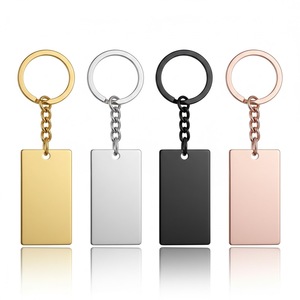 Llavero de metal en blanco para grabado con logotipo personalizado en acero inoxidable. - Product Image 6