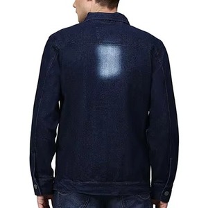 Men's Washed <b>Denim</b> <b>Jacket</b> With Embroidery Wings Design Casual Turn-down Collar Regular Fit Autumn Style - Product Image 3