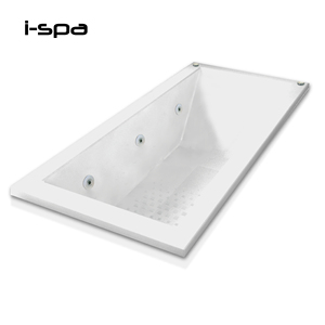 Baignoire rectangulaire moderne en acrylique avec massage à air et à remous, type encastrable, 1,6 m, avec éclairage coloré pour hôtel, villa et spa - Product Image 1