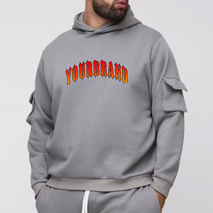 Sudadera con capucha extragrande OEM al por mayor, estilo casual con hombros caídos, sudadera con capucha para hombre, sudadera con capucha de forro polar con estampado de burbujas personalizado - Product Image 1