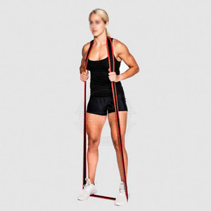 ชุดยางยืดออกกำลังกายแบบพกพา ทำจากนีโอพรีนและโพลีเอสเตอร์ สำหรับออกกำลังกายแบบวงกลม เพิ่มแรงต้านทาน อุปกรณ์เสริมสำหรับฟิตเนส - Product Image 6