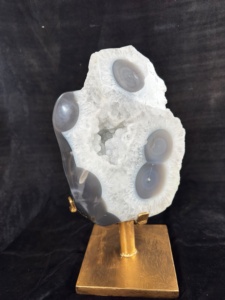 Agate naturelle drusée de forme libre, haute qualité, pièce unique polie, pour la lithothérapie et la décoration intérieure - Product Image 4